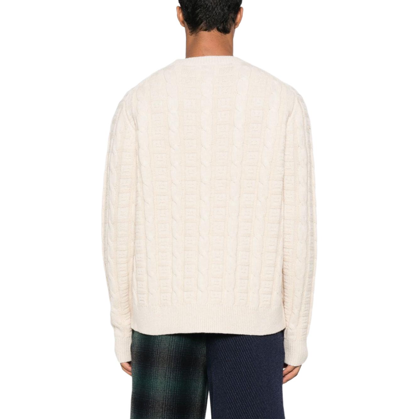 Details for Acne Studios Suéter Blanco Holgado de Cuello Redondo. POIZON240717479