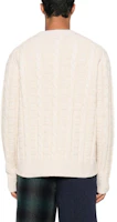 Details for Acne Studios White Plain Loose Fit Crewneck Pullover Sweater. POIZON240717479