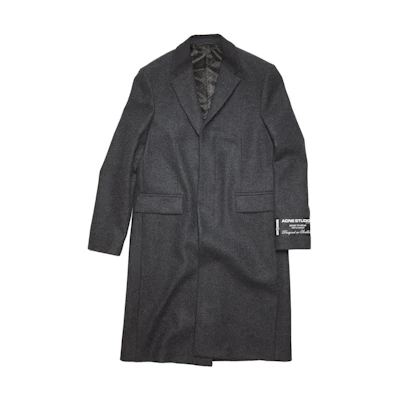 Acne Studios Wool Long Coat Dark Grey Retro Style B90724-W30