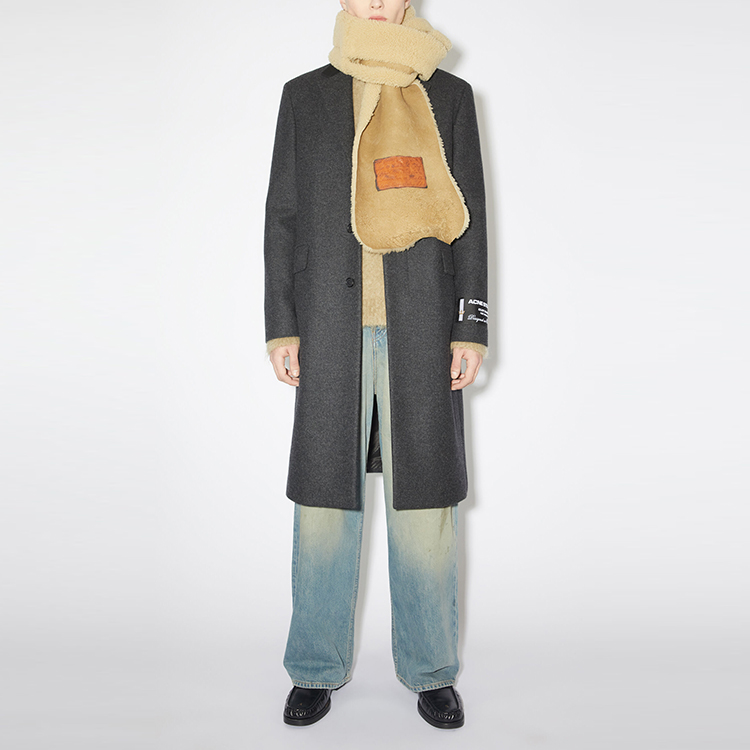 Lookbook Acne Studios 深灰色羊毛长大衣 复古风格 B90724-W30