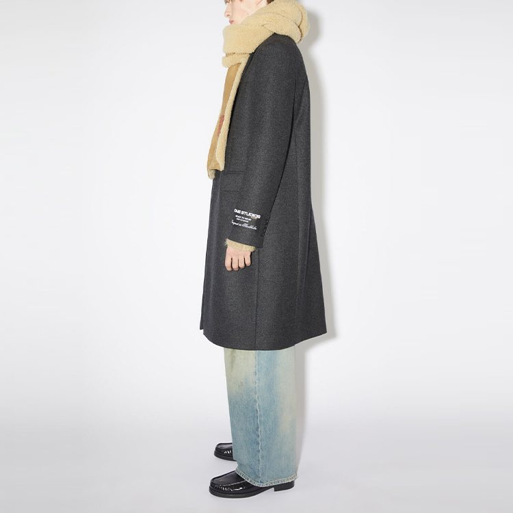 Purchase Acne Studios 深灰色羊毛长大衣 复古风格 B90724-W30