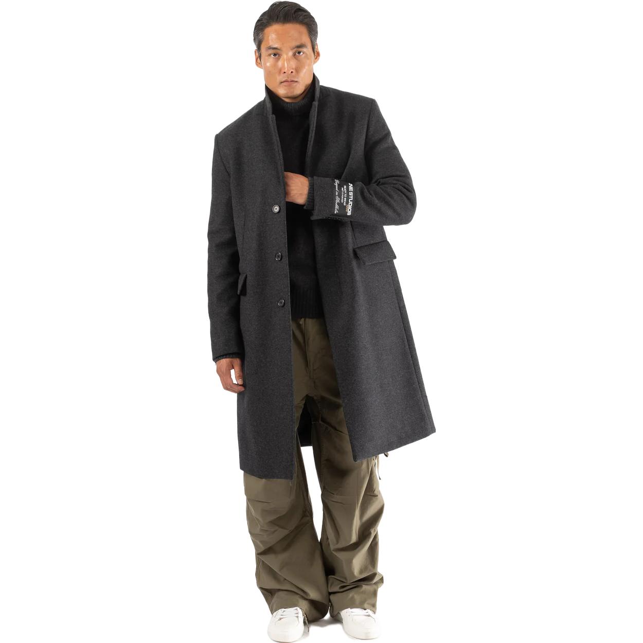 Sizing Acne Studios 深灰色羊毛长大衣 复古风格 B90724-W30