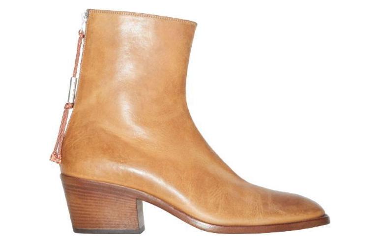 Acne Studios Ankle Boot 'Beige Leather Zip' 圖 2