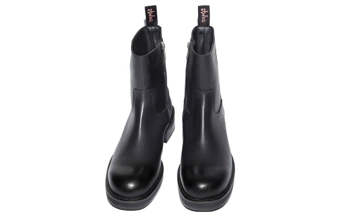 Lookbook 아크네 스튜디오 블랙 레더 앵클 부츠 BD0297-900