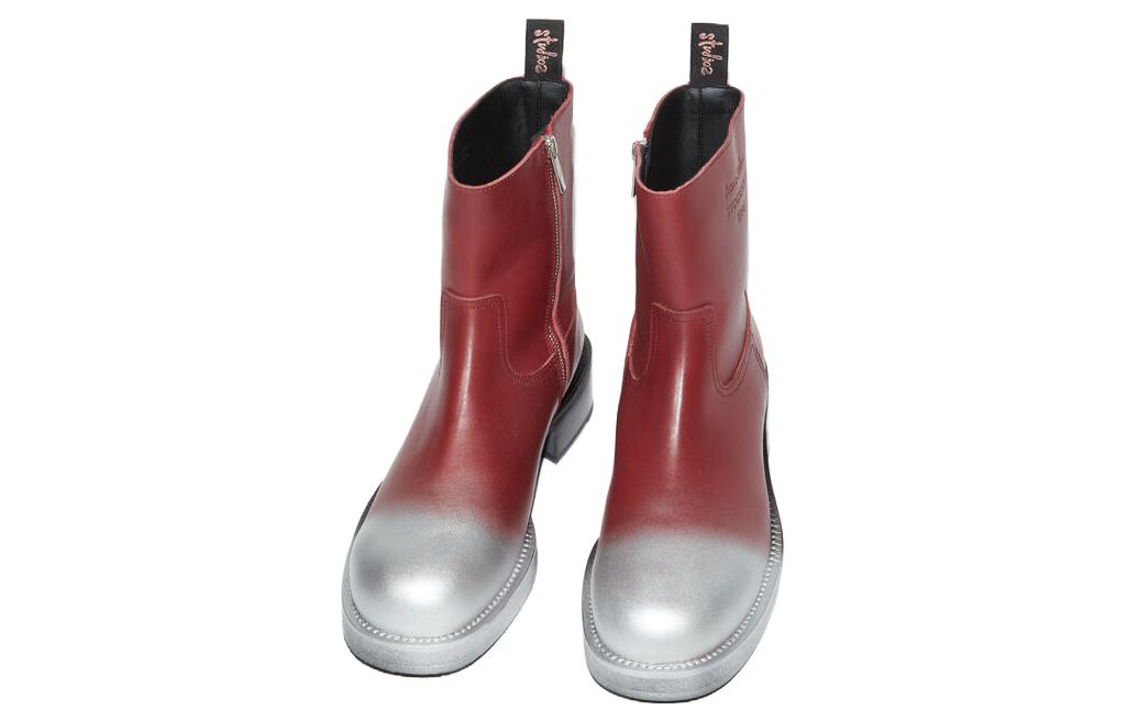 Lookbook Acne Studios 酒红色皮革短靴 BD0290-479