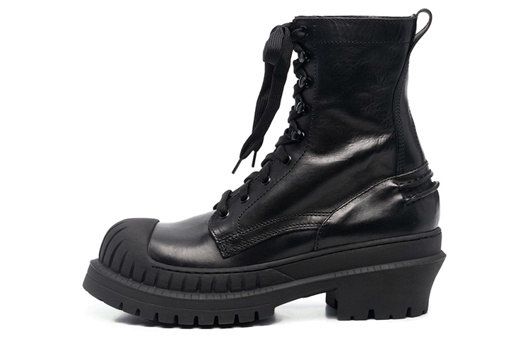 Acne Studios Ankle Boots 'Black Leather Lace-Up' BD0182-AX0