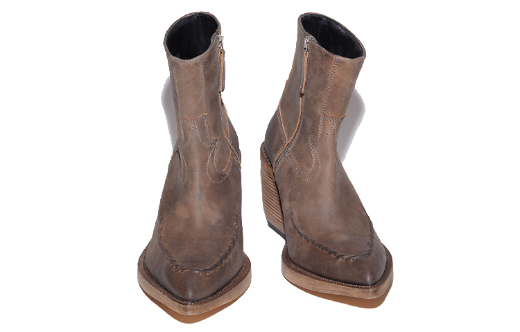 Lookbook Boot Kulit Buku Lali Acne Studios 'Kelabu Coklat' BD0181-AA5