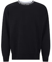 Acne Studios Black Cotton Crewneck Pullover Logo Sweatshirt. BI0078-BLACK Acne Studios Black Cotton Crewneck Pullover Logo Sweatshirt. BI0078-BLACK