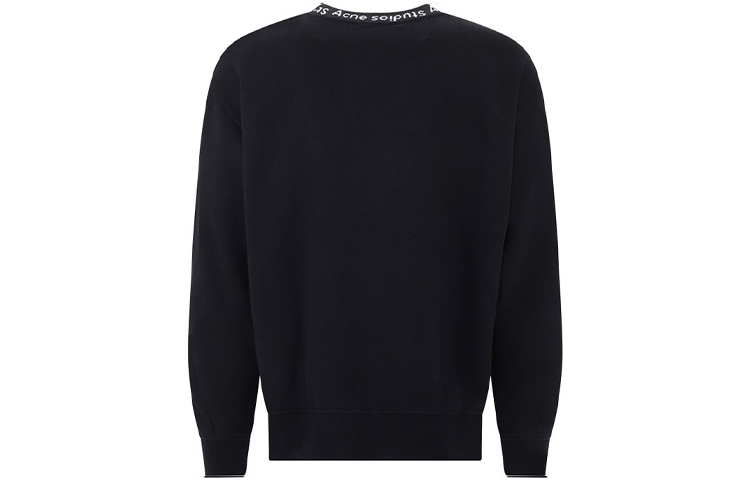 Lookbook Acne Studios 黑色棉质圆领标志卫衣. BI0078-BLACK