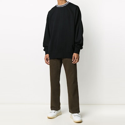 Acne Studios Black Cotton Crewneck Pullover Logo Sweatshirt. BI0078-BLACK Shop Acne Studios Black Cotton Crewneck Pullover Logo Sweatshirt. BI0078-BLACK