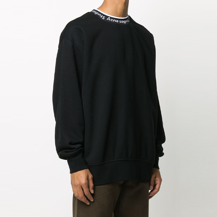 Purchase Acne Studios 黑色棉质圆领标志卫衣. BI0078-BLACK