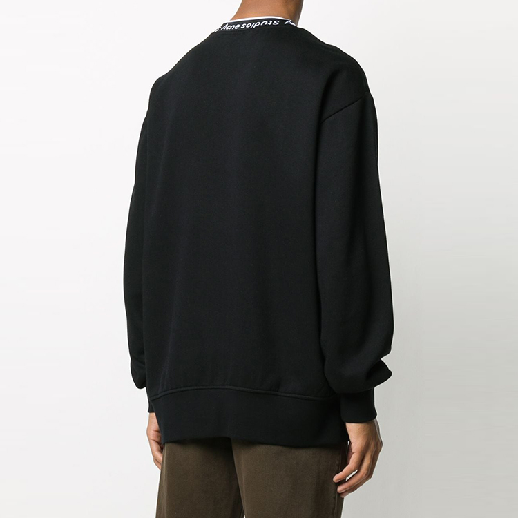 Details for Acne Studios 黑色棉质圆领标志卫衣. BI0078-BLACK