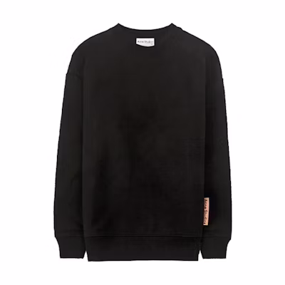 Acne Studios Black Crewneck Slim Fit Pullover Long Sleeve Sweatshirt BI0069-900