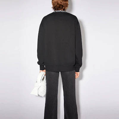 Acne Studios 黑色圓領衛衣,領口飾有字母標誌 BI0078-900 Purchase Acne Studios 黑色圓領衛衣,領口飾有字母標誌 BI0078-900