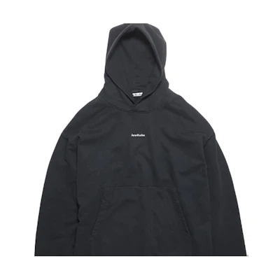 Acne Studios Black Hoodie with Minimal Letter Print Design BI0182900