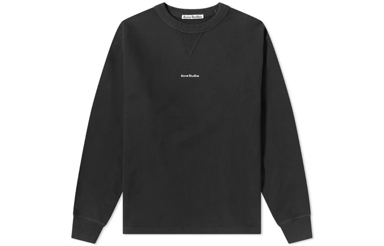 Acne Studios Black Logo Cotton Sweatshirt BI0138-900