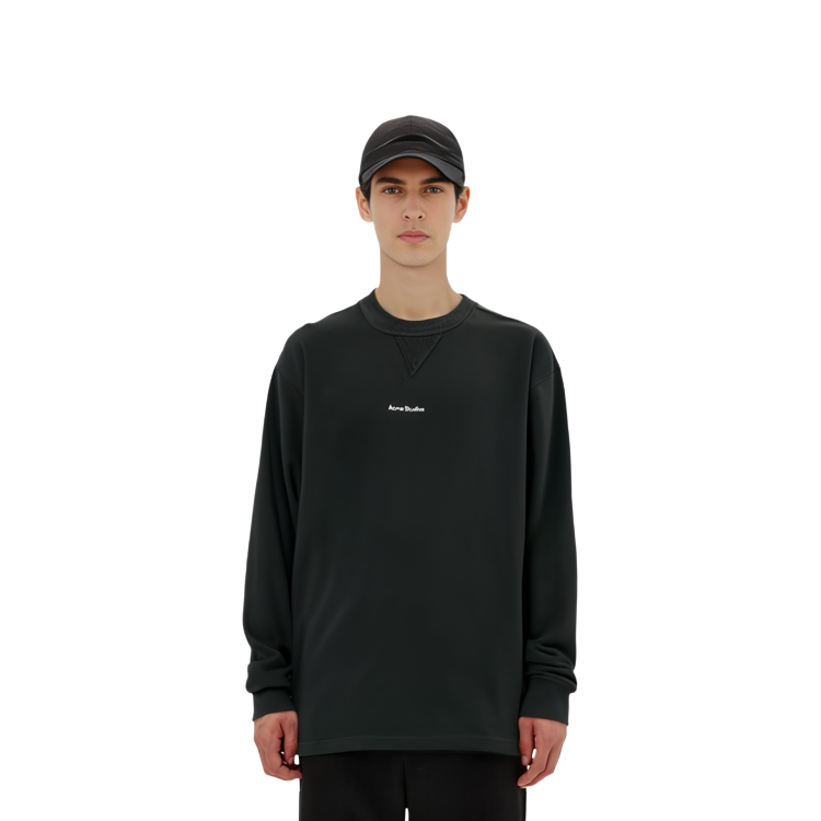 Purchase Acne Studios 黑色标志棉质卫衣 BI0138-900