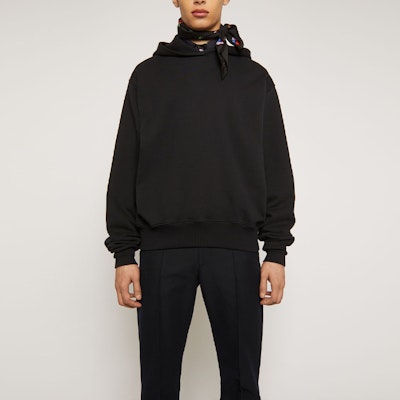 Acne Studios Black Logo Hooded Sweatshirt BI0093-900 Lookbook Acne Studios Black Logo Hooded Sweatshirt BI0093-900