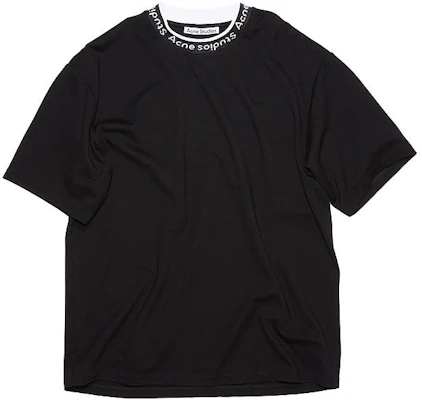 Acne Studios 黑色寬鬆字母印花圓領T恤 BL0221-183-1 Order Acne Studios 黑色寬鬆字母印花圓領T恤 BL0221-183-1