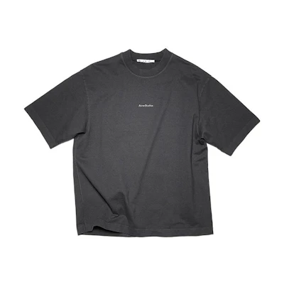 Acne Studios Black Minimal Logo Cotton Casual T-Shirt. BL0278-900