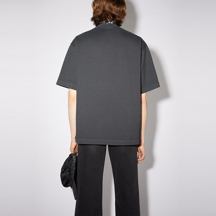Shop Acne Studios 黑色简约Logo棉质休闲T恤 BL0278-900