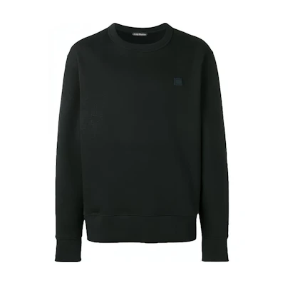 Acne Studios Black Oversized Smiley Face Logo Sweatshirt Unisex 2HL173-900