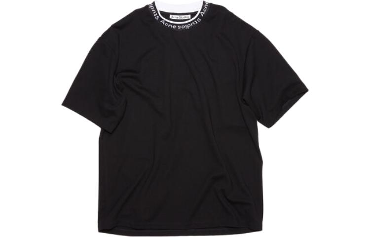 Acne Studios Black Plain Crewneck Short Sleeve T-Shirt BL0221-BLACK