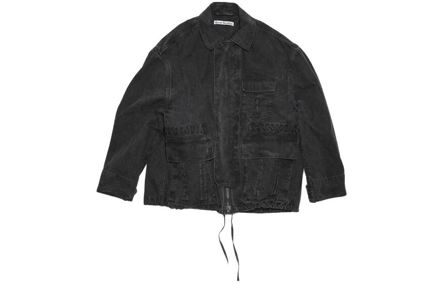 Acne Studios Black Slim-Fit Multi-Pocket Zip Jacket B90721-900