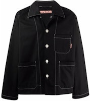 Acne Studios Black Twill Jacket with Multiple Pockets and Single Breasted Design B90539-900 Acne Studios Black Twill Jacket with Multiple Pockets and Single Breasted Design B90539-900