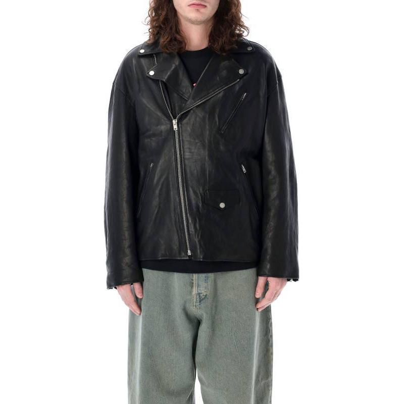 Acne Studios Black Zip-Up Solid Color Long Sleeve Jacket POIZON2405335