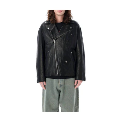 Acne Studios Black Zip-Up Solid Color Long Sleeve Jacket POIZON2405335