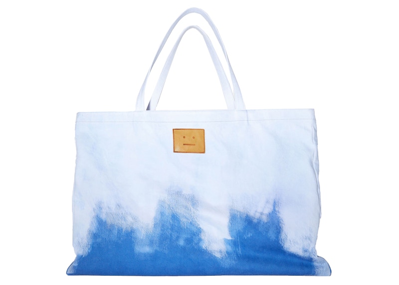 Acne Studios Bleached Denim Tote Bag Blue/Multicolor