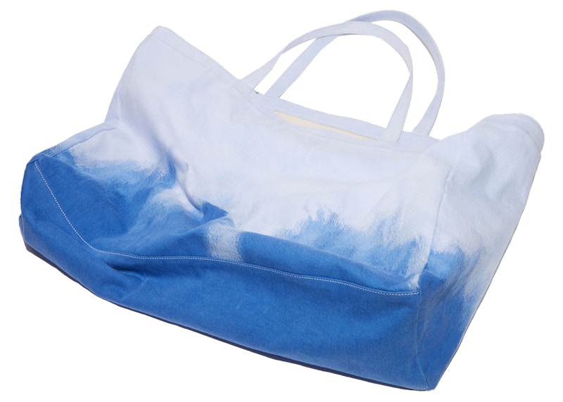Order Acne Studios 漂白丹寧藍色/多色托特包