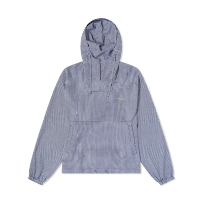 Acne Studios Blue Checkered Pullover Sweatshirt B90524-NAVYGREEN