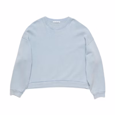 Acne Studios Blue Oversized Crewneck Sweatshirt with Logo Patch CI0137-DKP