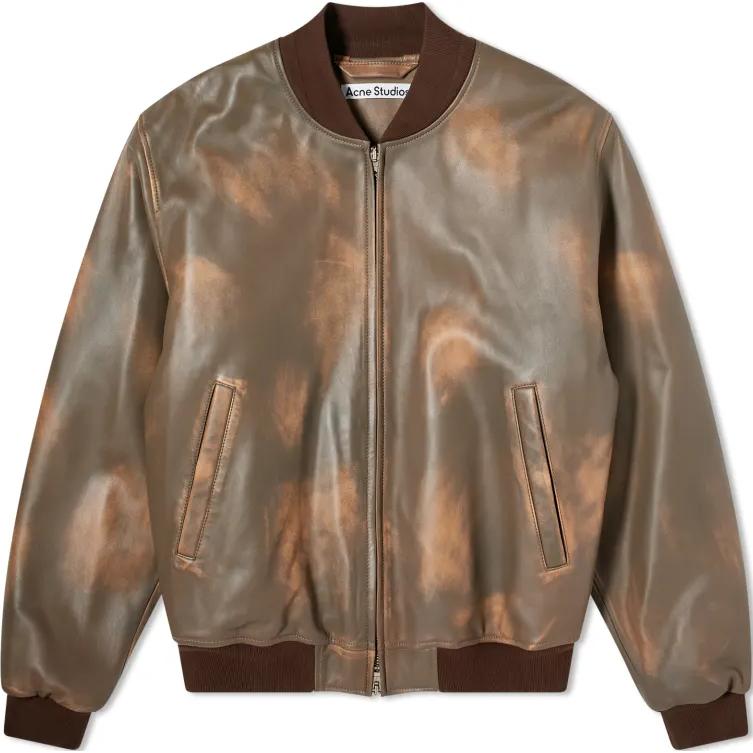 Acne Studios Brown Colorblock Varsity Bomber Jacket B70139-BPH