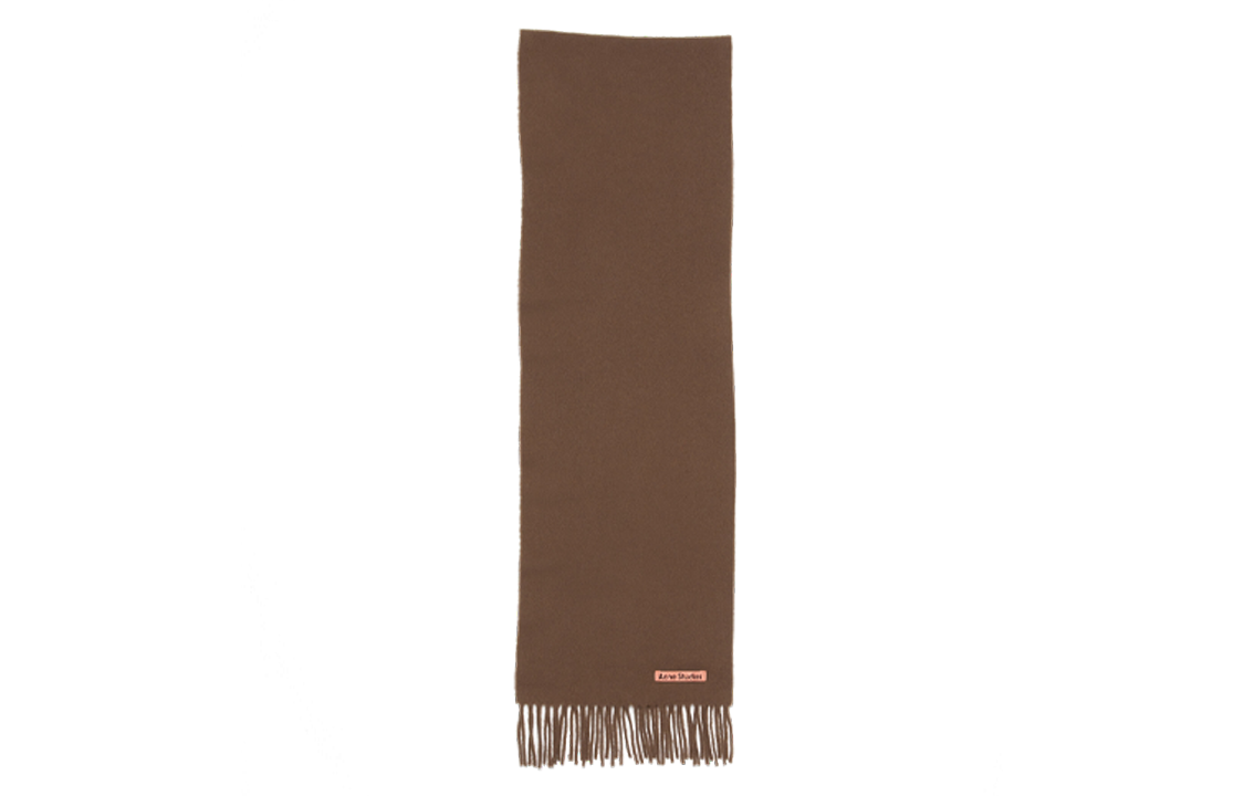 Acne Studios Brown Wool Scarf with Pink Label Unisex情侣款 CA0218-AND 圖 2