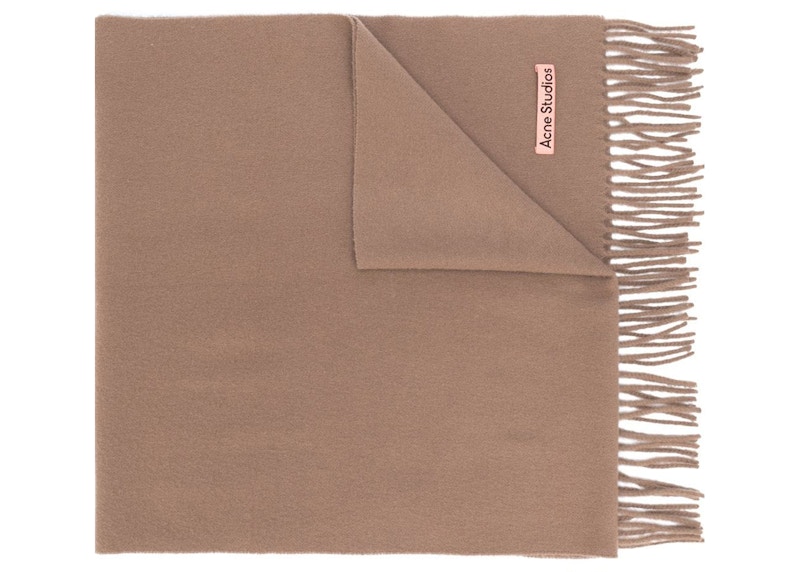 Acne Studios Canada New Fringed Scarf Caramel Brown