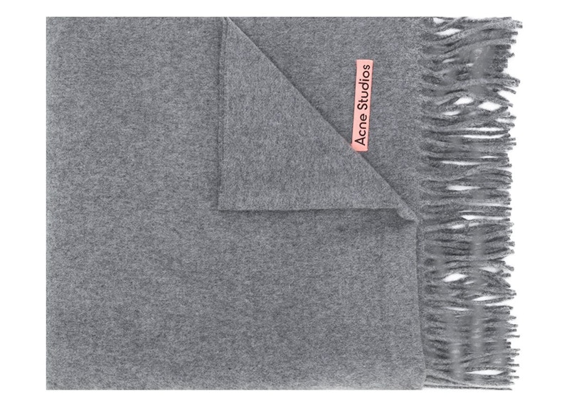 Acne Studios Canada New Fringed Scarf Grey Melange
