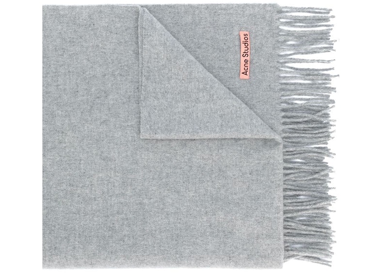 Acne Studios Canada New Fringed Scarf Light Grey