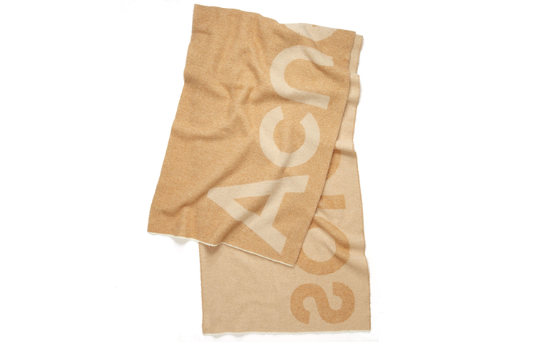 Acne Studios Caramel Jacquard Logo Knit Scarf Unisex Couple Style CA0104-BA7 圖 2