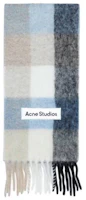 Order Acne Studios格紋Logo羊駝毛圍巾 男女皆宜 情侶款 彩色設計 CA0084DIB
