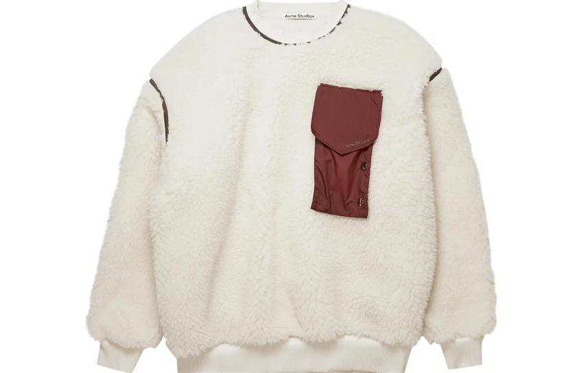 Acne Studios Colorblock Sweatshirt Grey White B90371-GOAT