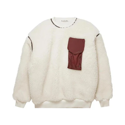 Acne Studios Colorblock Sweatshirt Grey White B90371-GOAT