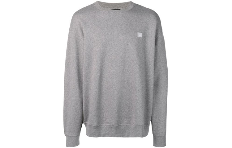 Acne Studios Crewneck Oversized Cotton Sweatshirt Unisex Grey CI0010-X92