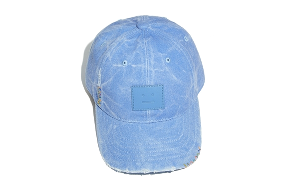 Acne Studios Curved Brim Cotton Polyester Cap Unisex Couple Blue/Grey C40316-AQO