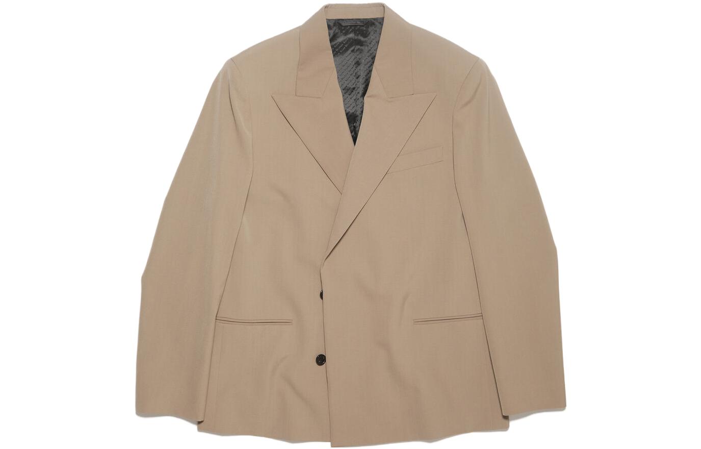 Acne Studios Double-Breasted Jacket Mud Gray Long Sleeve BH0189-CVD