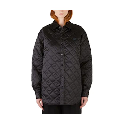 Acne Studios Embossed Stand Collar Lightweight Jacket Black Menswear CB0065-900