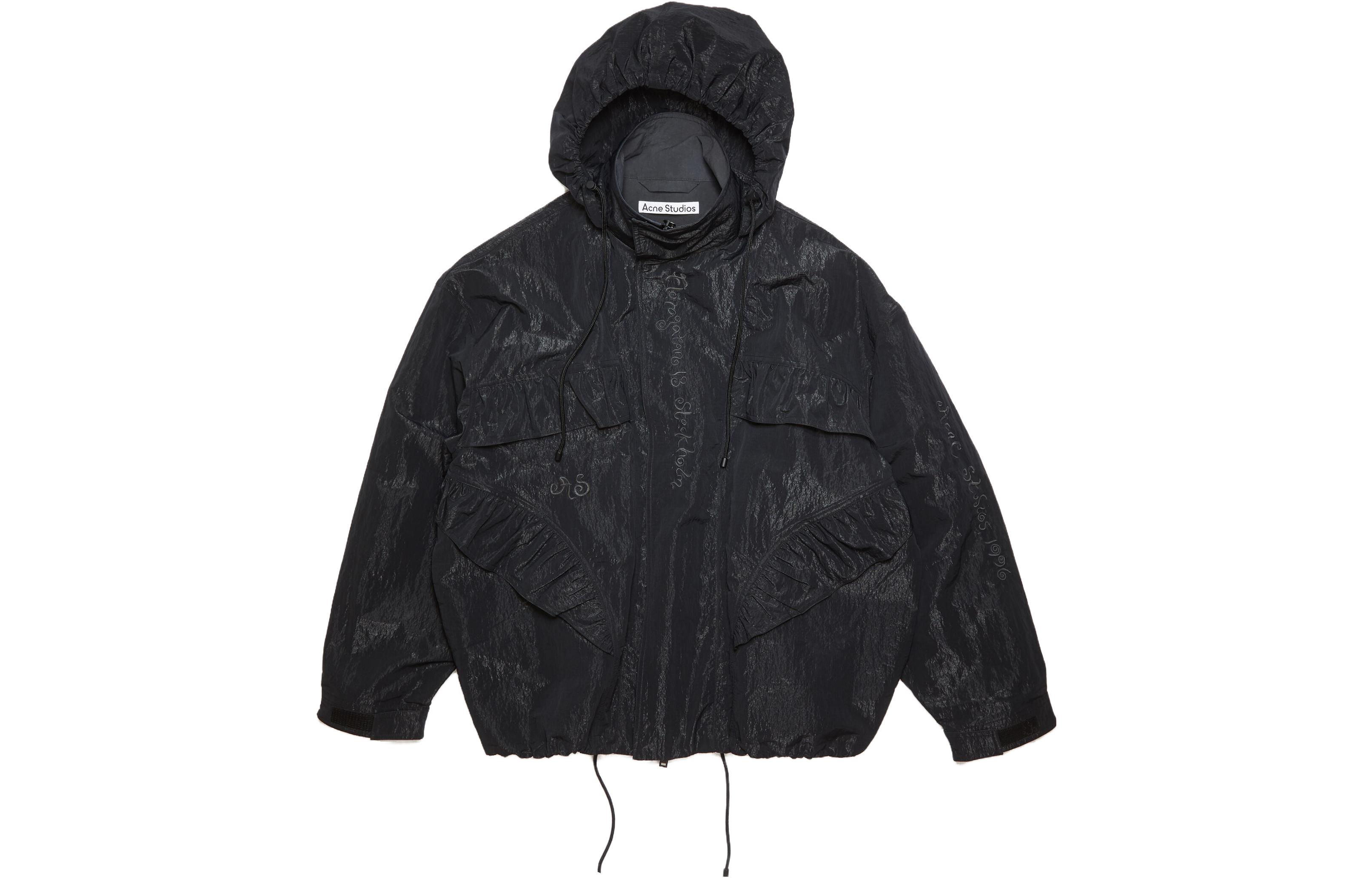 Acne Studios Embroidered Loose Fit Hoodie Jacket for Men B90715-DH2