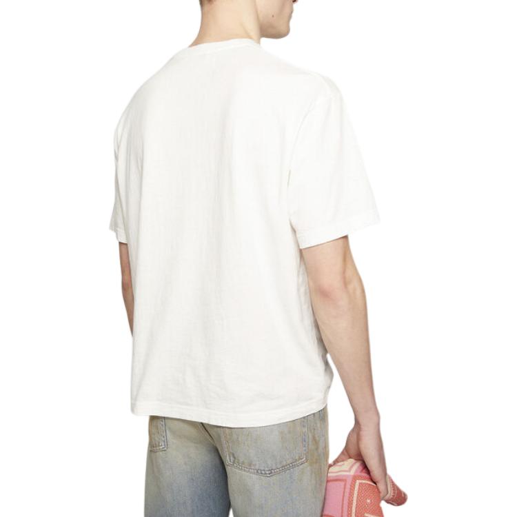 Shop Acne Studios Face Bear Graphic Unisex White Short Sleeve T-Shirt. CL0291-183